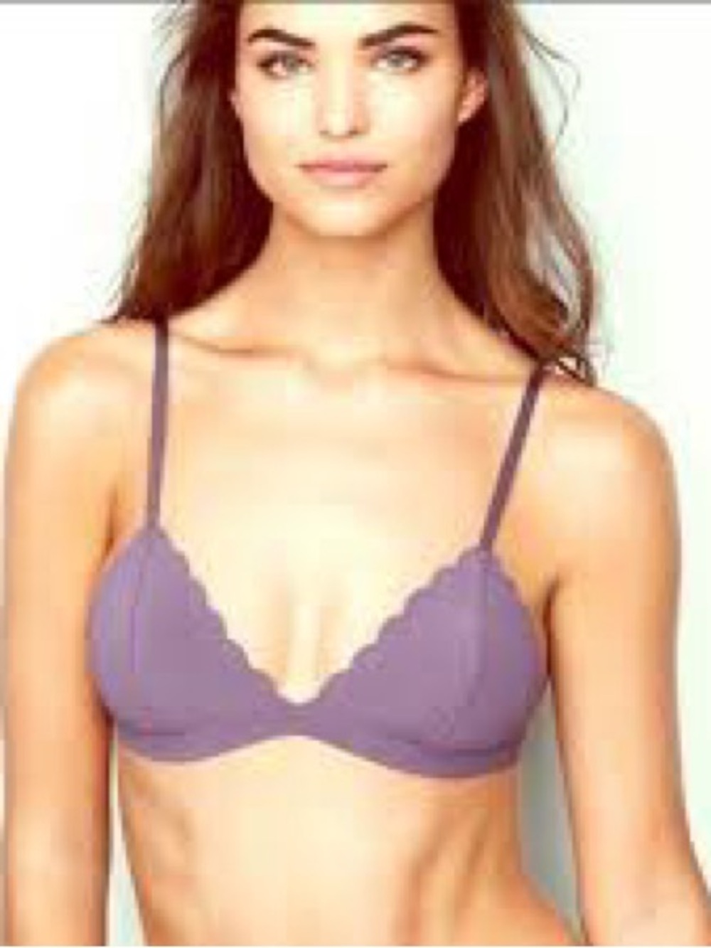 Victoria secret Scalloped Wireless Triangle Bralette in Lavender